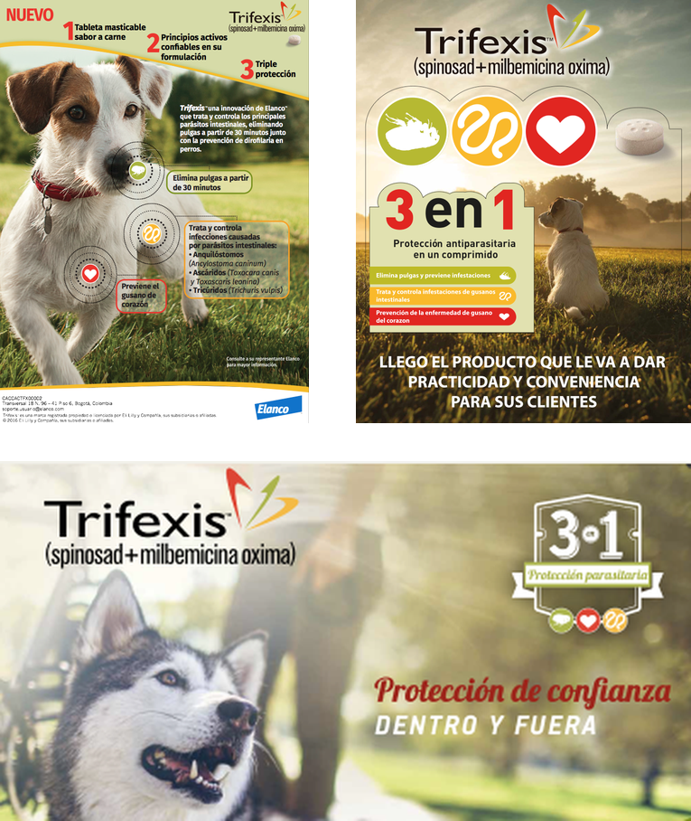 Elanco Animal Health product campaign materials