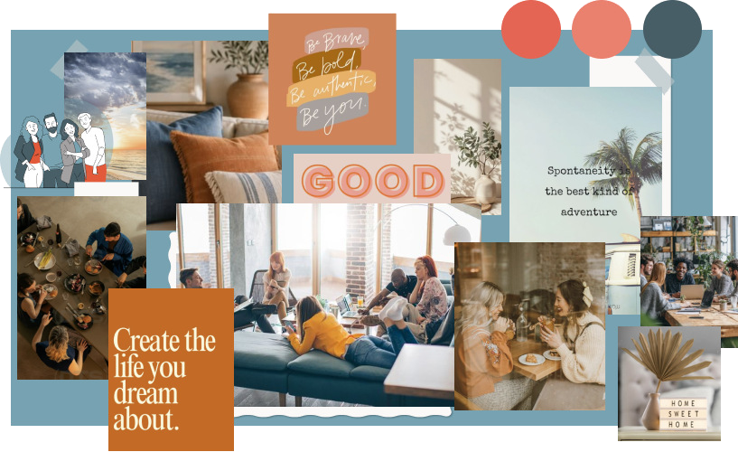 Docked Co-Living brand moodboard