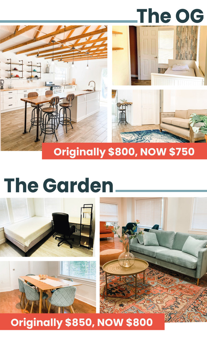 The OG and The Garden properties with discounted rates