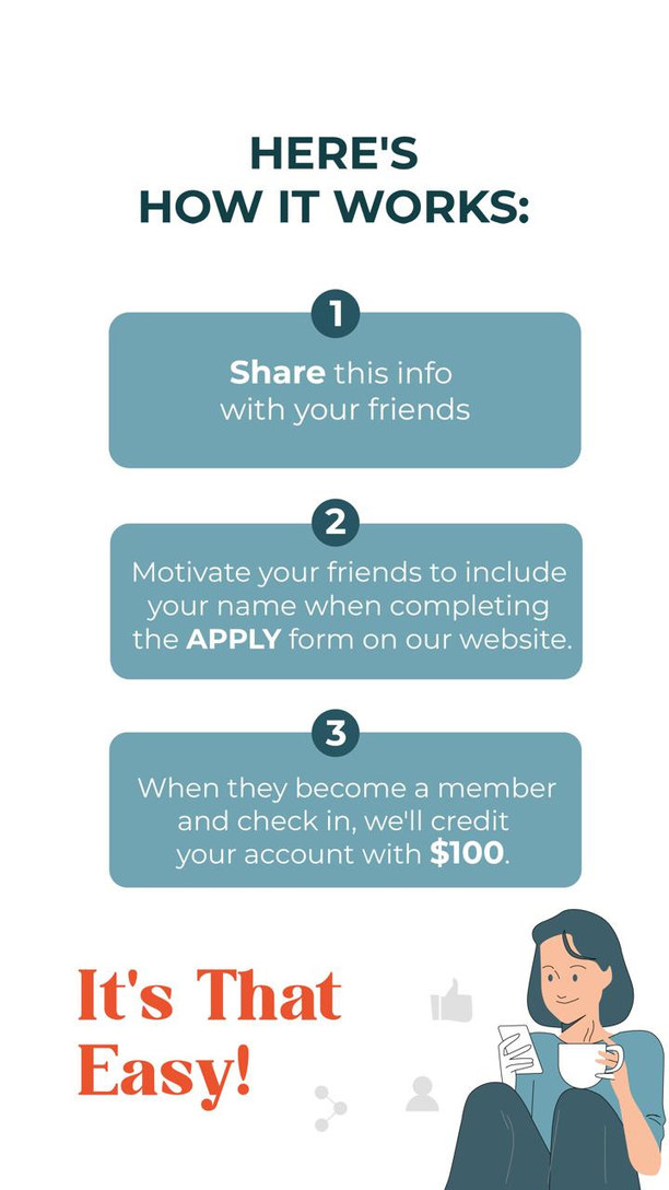 Here's how it works — three referral steps