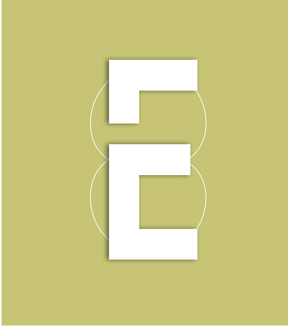 Echeverría E monogram poster