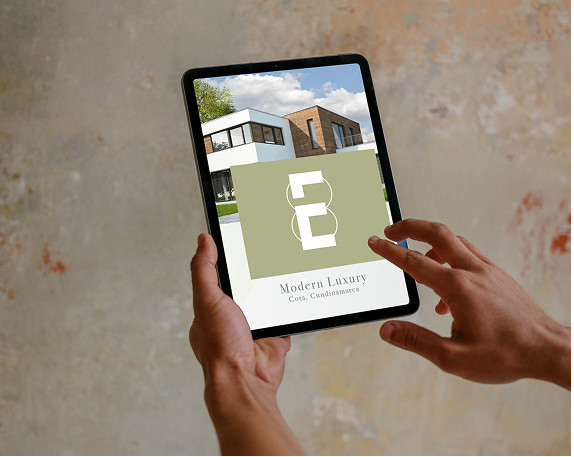 Modern Luxury project shown on a tablet