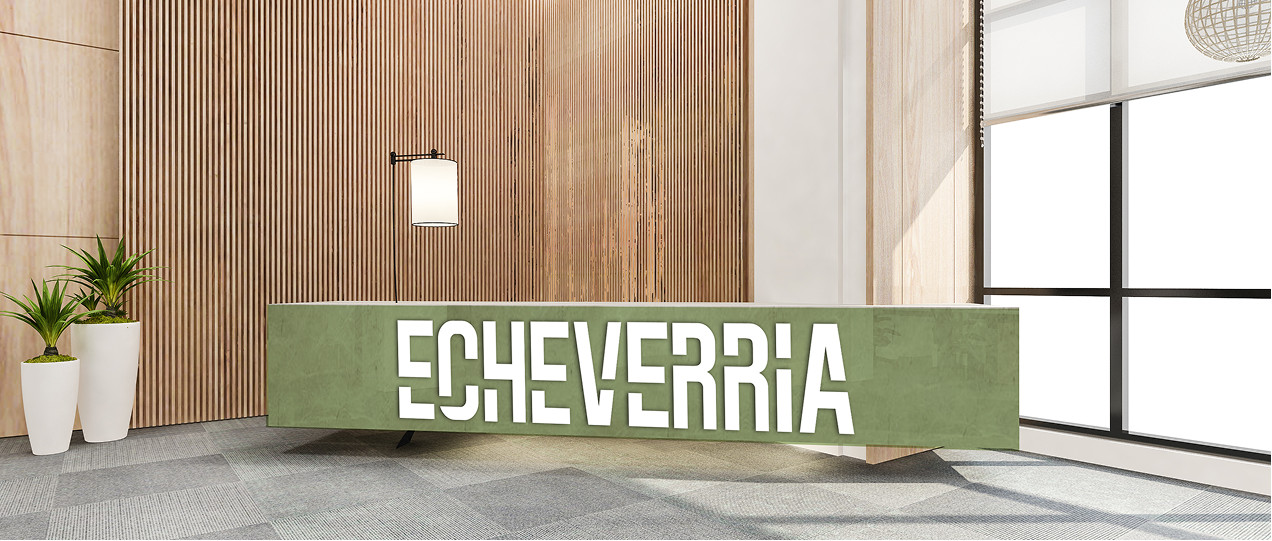 Echeverría reception signage