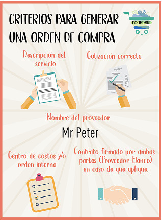 Criterios para generar una orden de compra poster