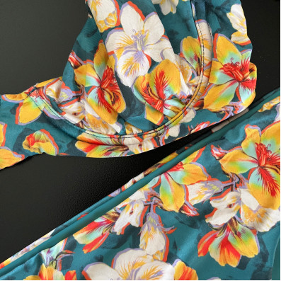 Floral print swimwear detail