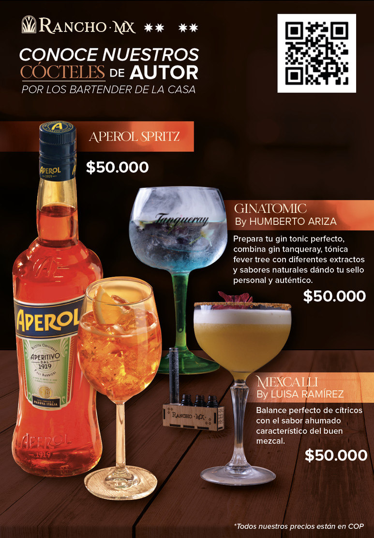 Cócteles de autor — Aperol Spritz, Ginatomic y Mexcalli