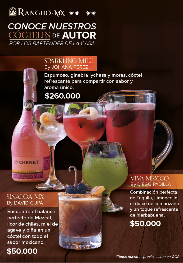 Cócteles de autor — Sparkling Milu, Sinaloa MX y Viva México